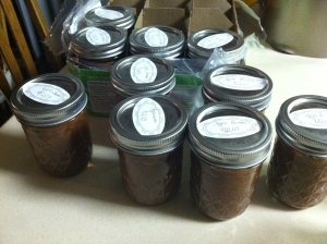 Apple Butter and Applesauce in jars